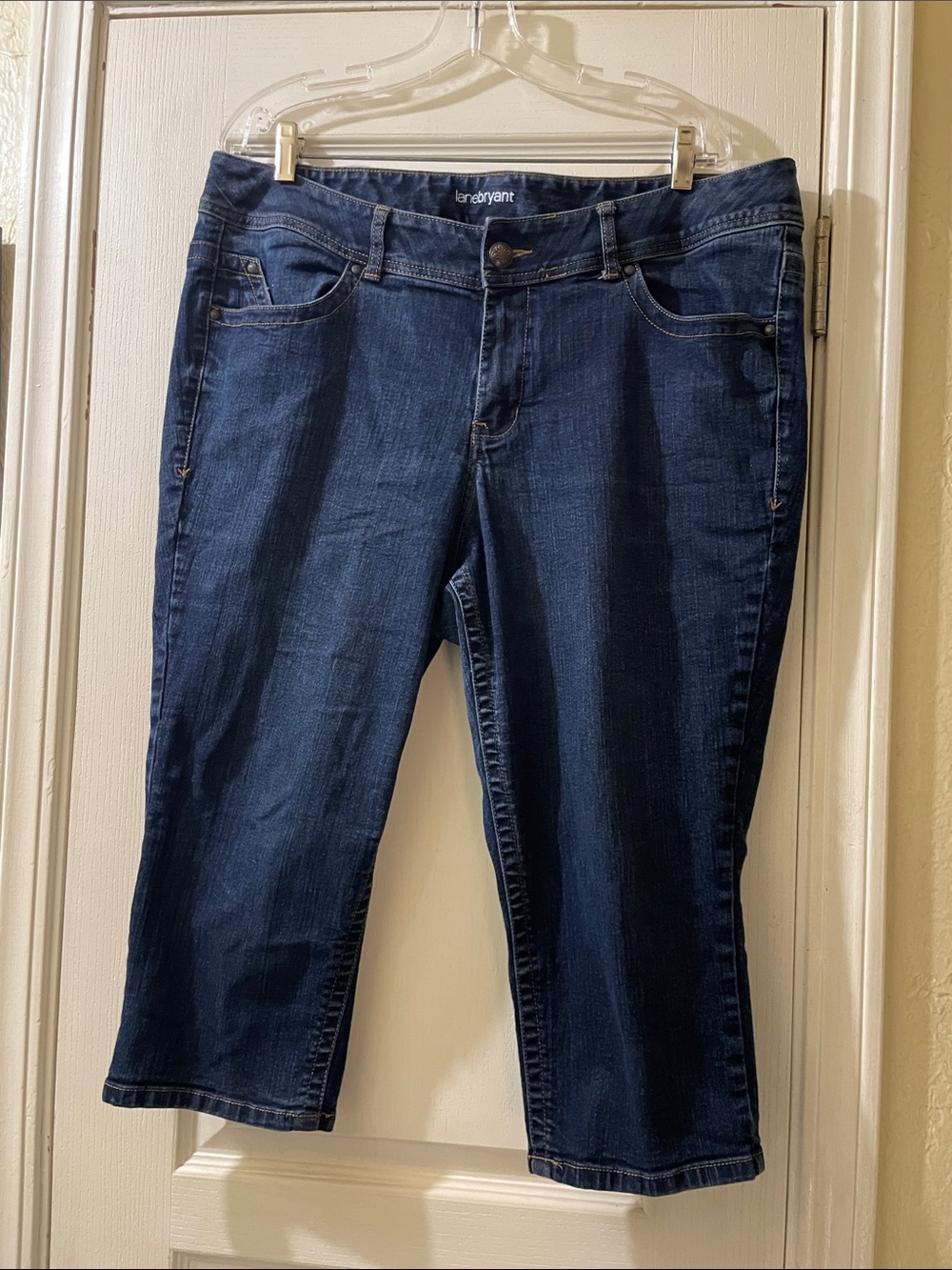 Lane Bryant Deep Indigo Cropped Jeans